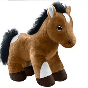 First & Main Pony Horse Brown Country Plush Toy Equestrian Stuffed Animal 10"